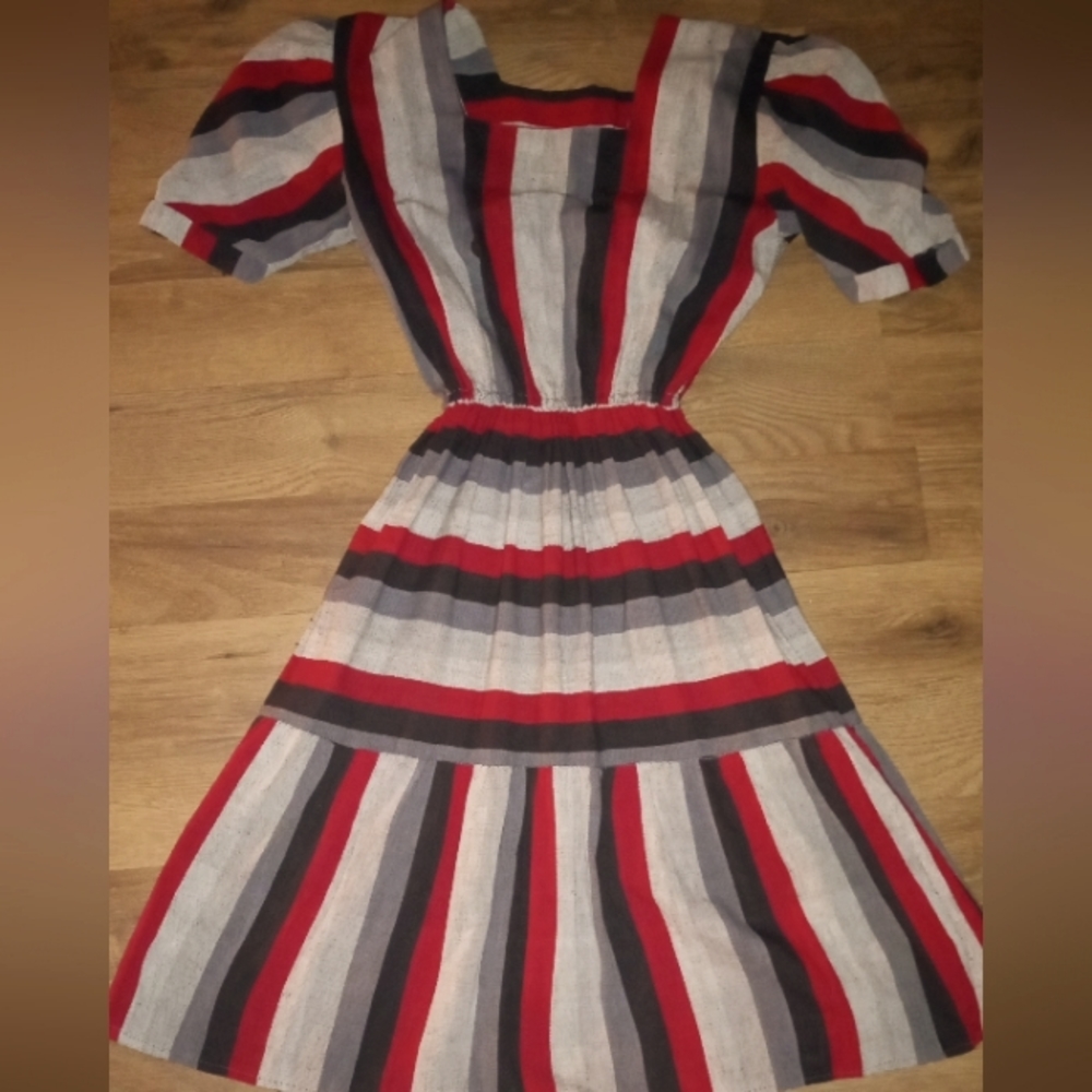 Vintage handmade serape style dress
